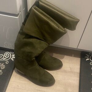 Olive Green Women's Boots